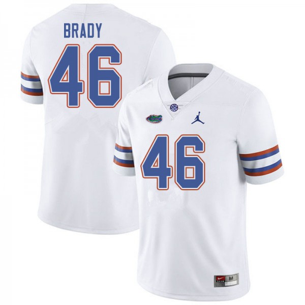 Jordan Brand Men #46 John Brady Florida Gators College Football Jersey White